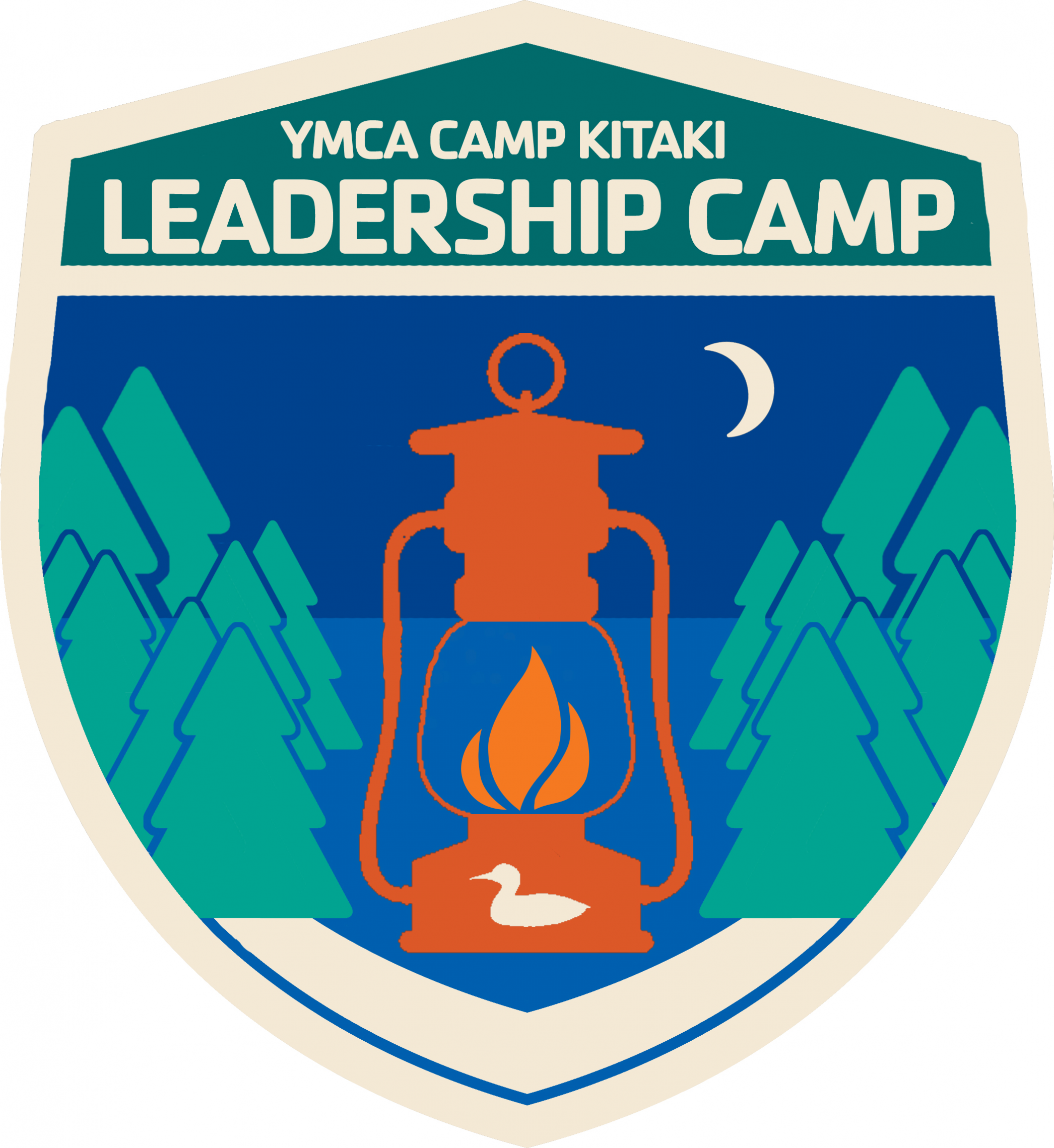 A program badge for Leadership camp
