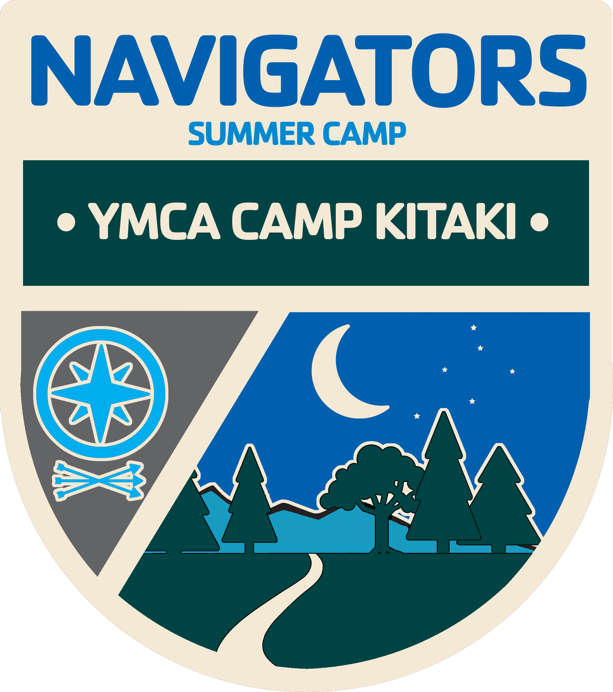 A program badge for the Navigators camp