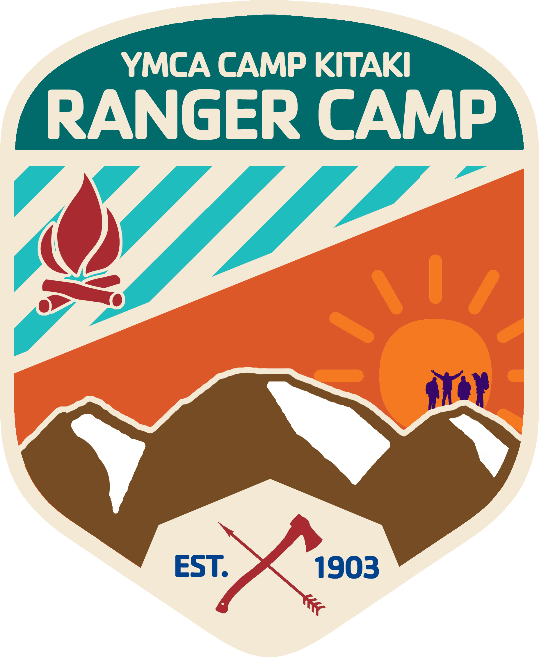 A program badge for Ranger Camp