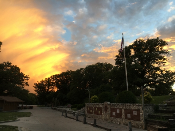 Sunsets over Main Street at Camp Kitaki