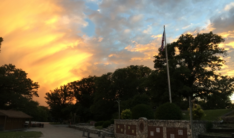 Sunsets over Main Street at Camp Kitaki