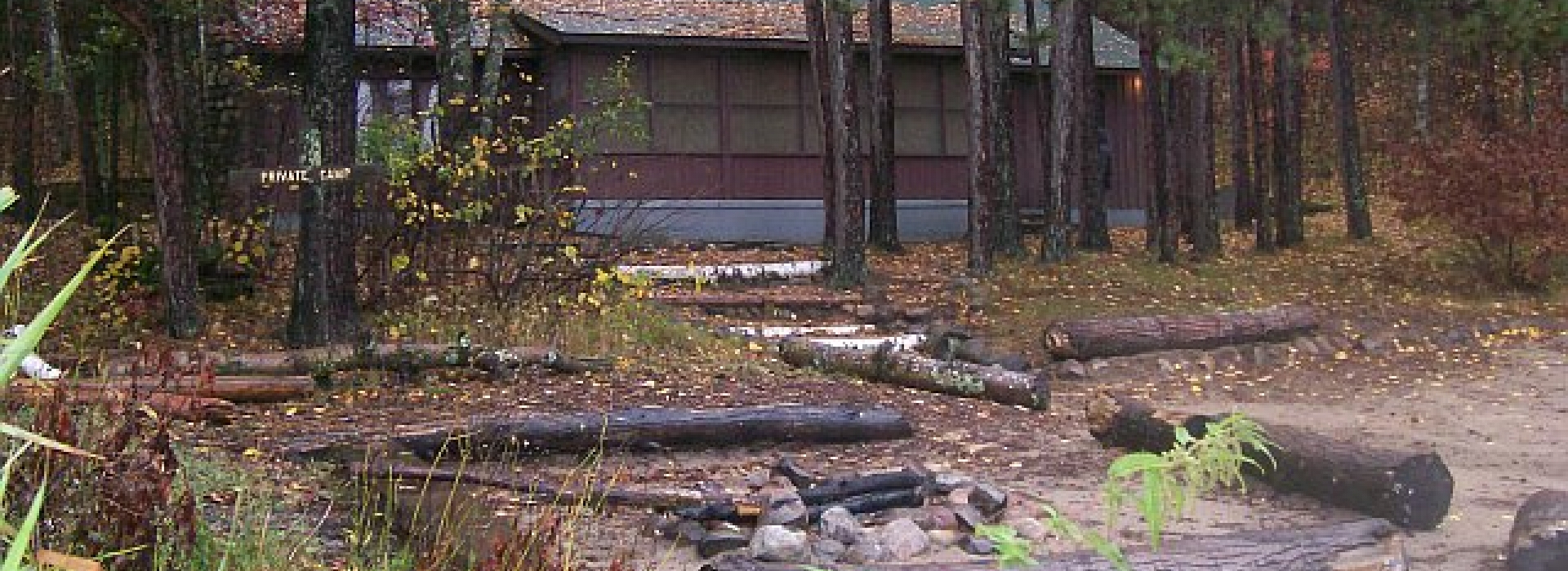 A picture of the lodge and fire pit of Cut Foot Sioux